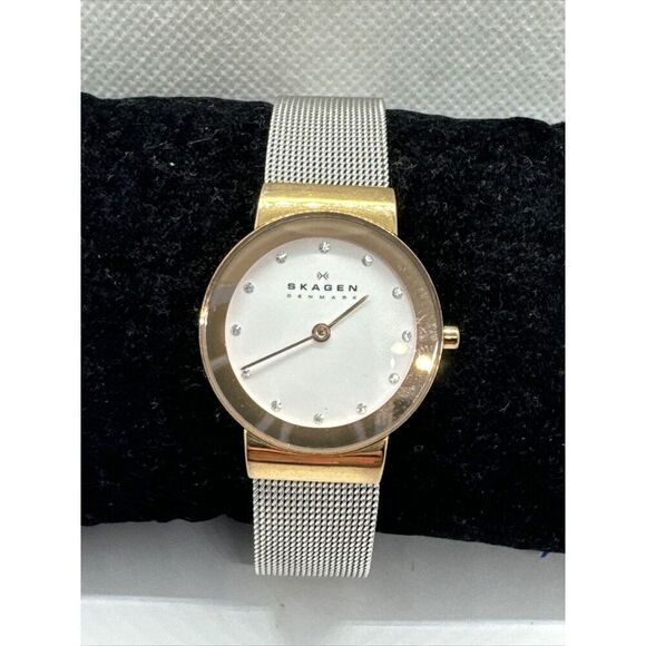 Skagen Freja 358SRSC Womens Silver Stainless Steel Mesh Analog Dial Watch AEA163